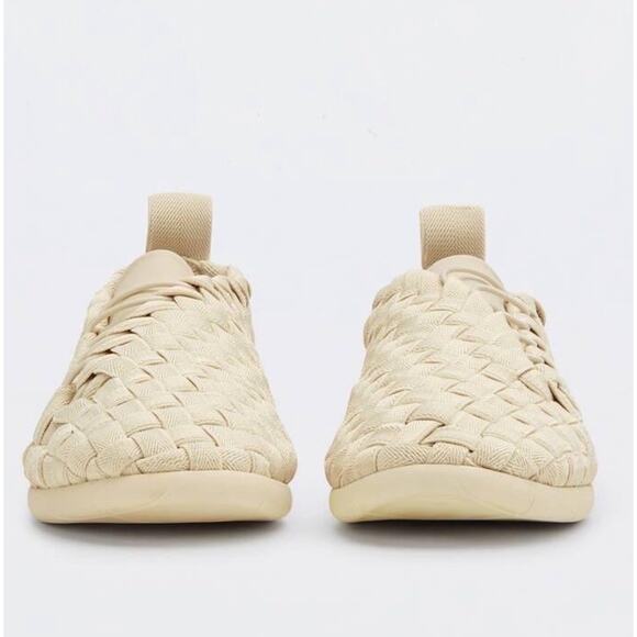 Bottega Veneta Tech Knit Stretch Sea Salt Sneakers 12 US (45) 651306 NIB $1300